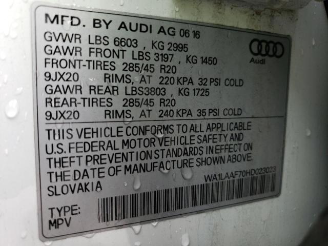 Photo 12 VIN: WA1LAAF70HD023023 - AUDI Q7 