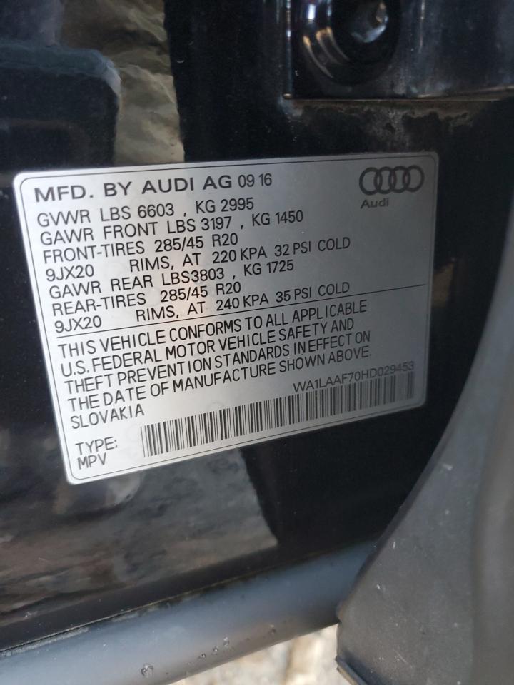 Photo 12 VIN: WA1LAAF70HD029453 - AUDI Q7 