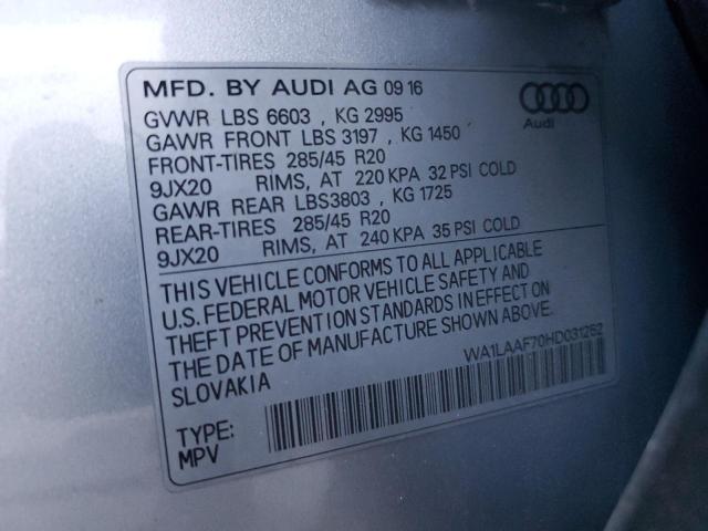 Photo 11 VIN: WA1LAAF70HD031252 - AUDI Q7 