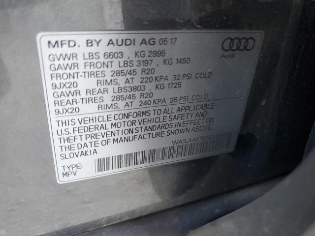 Photo 12 VIN: WA1LAAF70HD056555 - AUDI Q7 PREMIUM 