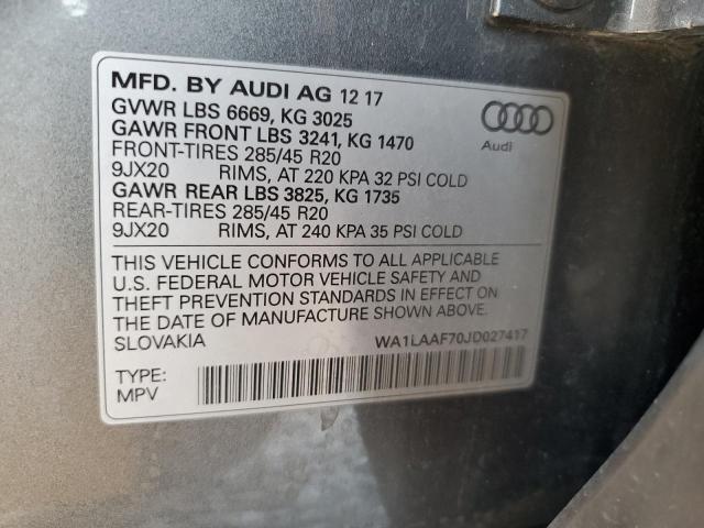 Photo 11 VIN: WA1LAAF70JD027417 - AUDI Q7 