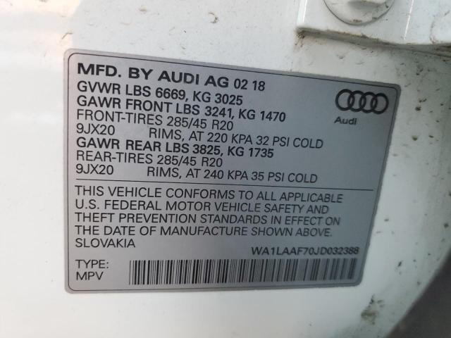 Photo 12 VIN: WA1LAAF70JD032388 - AUDI Q7 PREMIUM 