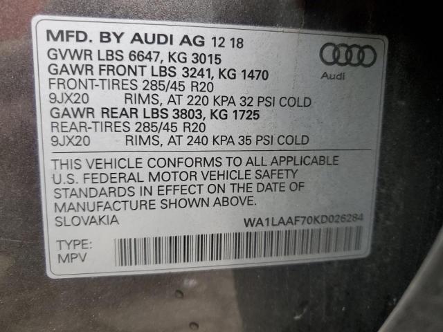 Photo 12 VIN: WA1LAAF70KD026284 - AUDI Q7 