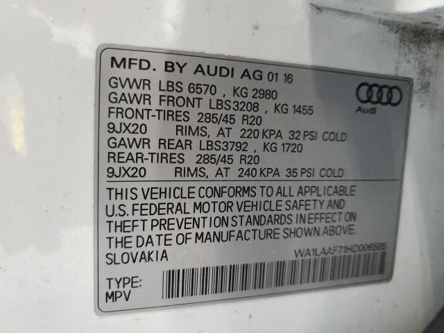 Photo 13 VIN: WA1LAAF71HD006585 - AUDI Q7 PREMIUM 