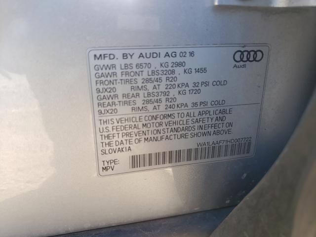 Photo 9 VIN: WA1LAAF71HD007722 - AUDI Q7 