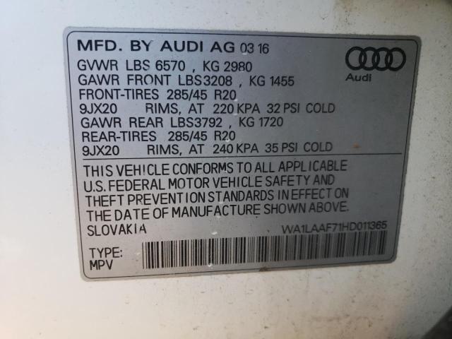 Photo 12 VIN: WA1LAAF71HD011365 - AUDI Q7 