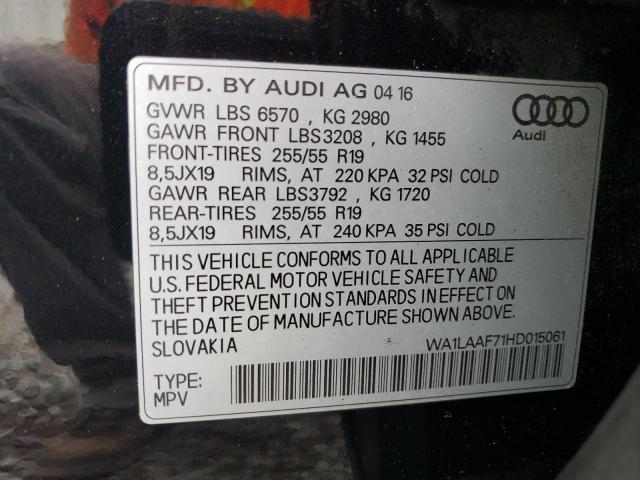 Photo 12 VIN: WA1LAAF71HD015061 - AUDI Q7 