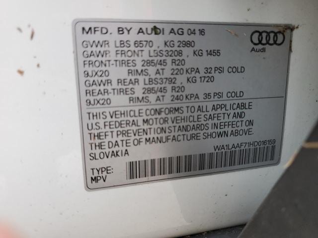 Photo 13 VIN: WA1LAAF71HD016159 - AUDI Q7 PREMIUM 