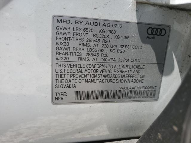 Photo 12 VIN: WA1LAAF72HD009947 - AUDI Q7 