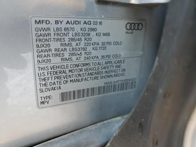 Photo 9 VIN: WA1LAAF72HD010337 - AUDI Q7 