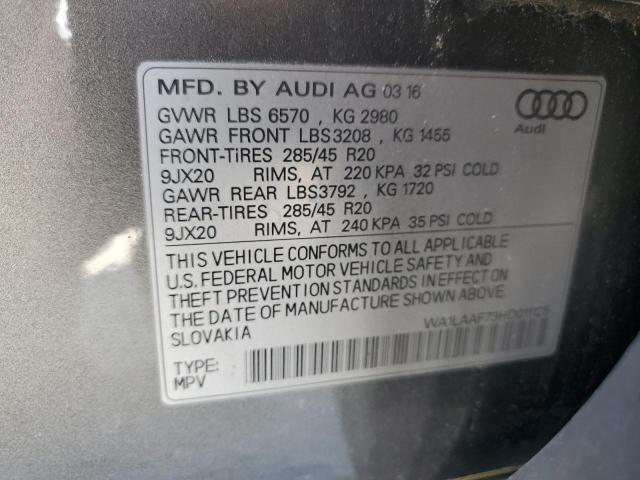 Photo 13 VIN: WA1LAAF73HD011125 - AUDI Q7 PREMIUM 