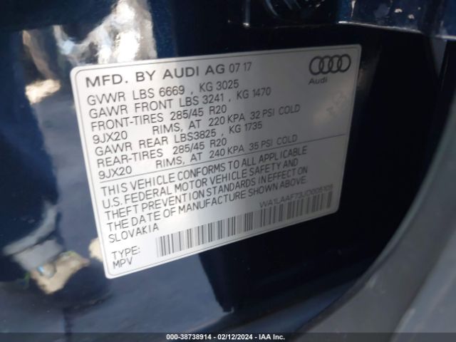 Photo 8 VIN: WA1LAAF73JD005105 - AUDI Q7 