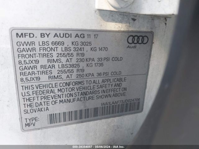 Photo 8 VIN: WA1LAAF73JD024706 - AUDI Q7 