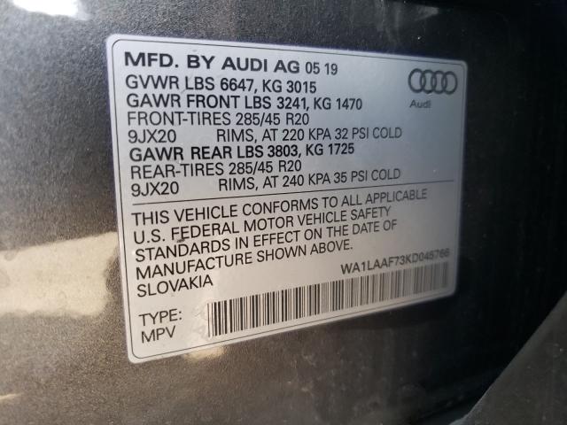 Photo 9 VIN: WA1LAAF73KD045766 - AUDI Q7 