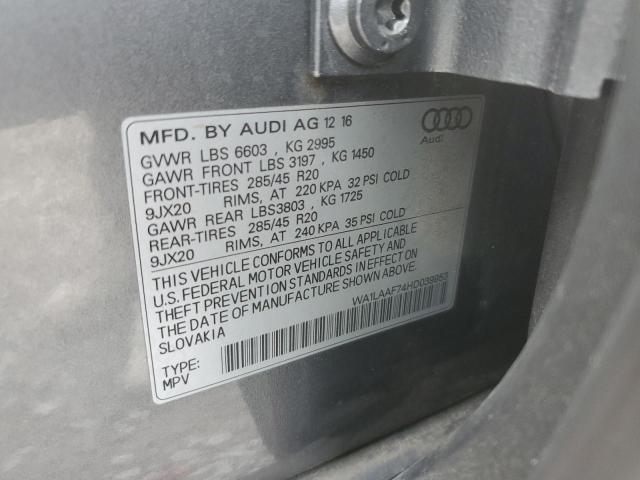 Photo 12 VIN: WA1LAAF74HD039953 - AUDI Q7 PREMIUM 