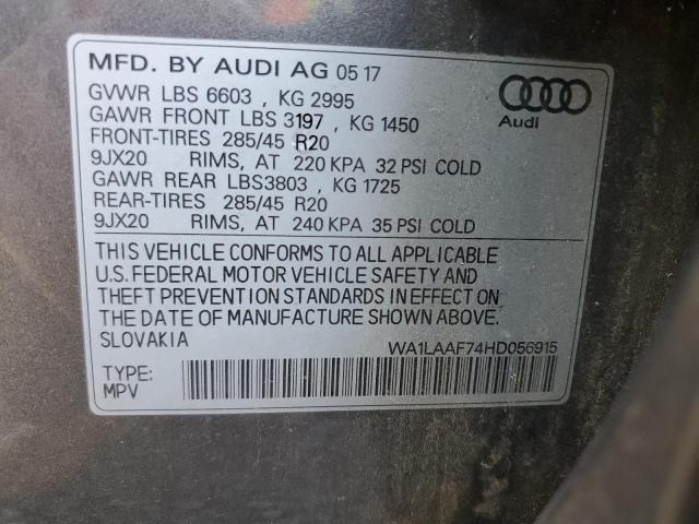 Photo 12 VIN: WA1LAAF74HD056915 - AUDI Q7 