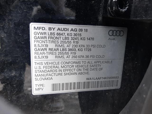 Photo 13 VIN: WA1LAAF74KD009553 - AUDI Q7 PREMIUM 