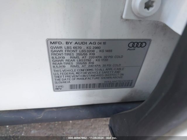 Photo 8 VIN: WA1LAAF75HD013510 - AUDI Q7 