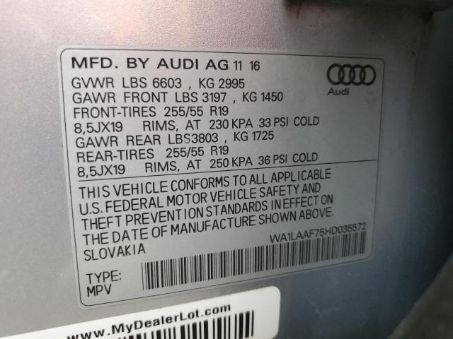 Photo 12 VIN: WA1LAAF75HD035572 - AUDI Q7 