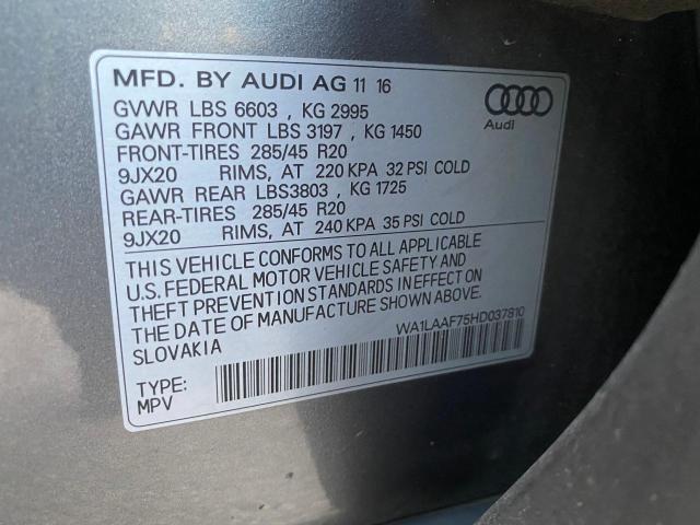 Photo 9 VIN: WA1LAAF75HD037810 - AUDI Q7 PREMIUM 