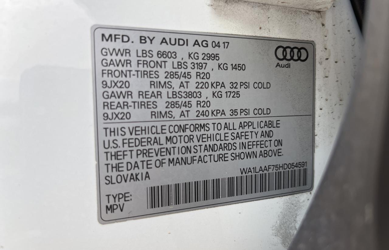 Photo 9 VIN: WA1LAAF75HD054591 - AUDI Q7 