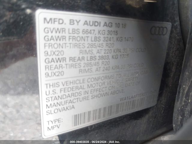 Photo 8 VIN: WA1LAAF75KD014549 - AUDI Q7 