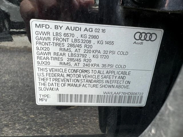 Photo 12 VIN: WA1LAAF76HD008722 - AUDI Q7 