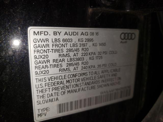 Photo 9 VIN: WA1LAAF76HD025780 - AUDI Q7 