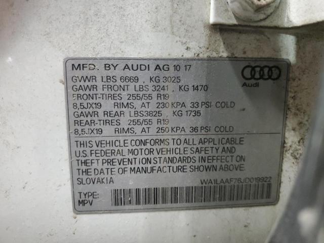 Photo 12 VIN: WA1LAAF76JD019922 - AUDI Q7 PREMIUM 