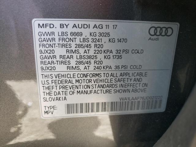 Photo 11 VIN: WA1LAAF76JD021220 - AUDI Q7 