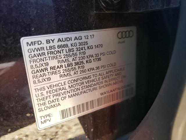 Photo 9 VIN: WA1LAAF76JD028071 - AUDI Q7 PREMIUM 