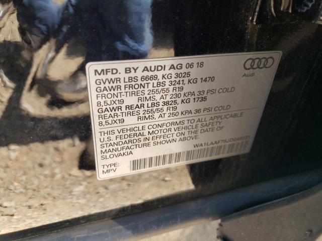 Photo 12 VIN: WA1LAAF76JD048031 - AUDI Q7 PREMIUM 