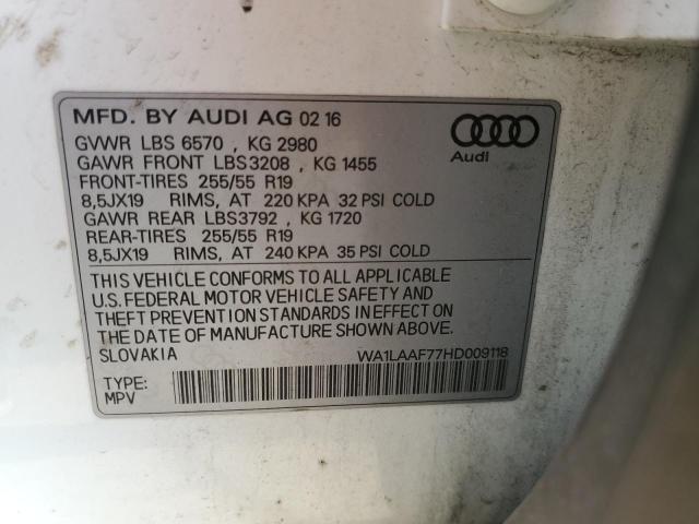 Photo 12 VIN: WA1LAAF77HD009118 - AUDI Q7 