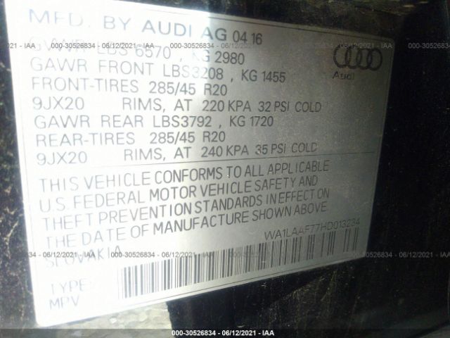 Photo 8 VIN: WA1LAAF77HD013234 - AUDI Q7 