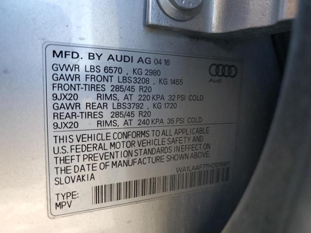 Photo 12 VIN: WA1LAAF77HD015811 - AUDI Q7 