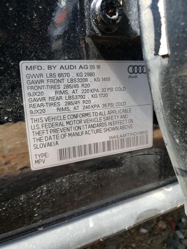 Photo 9 VIN: WA1LAAF77HD016635 - AUDI Q7 PREMIUM 