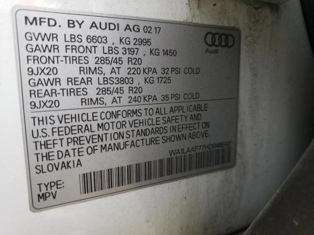 Photo 12 VIN: WA1LAAF77HD046640 - AUDI Q7 PREMIUM 