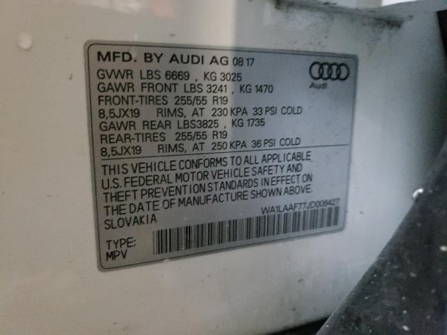 Photo 9 VIN: WA1LAAF77JD008427 - AUDI Q7 PREMIUM 