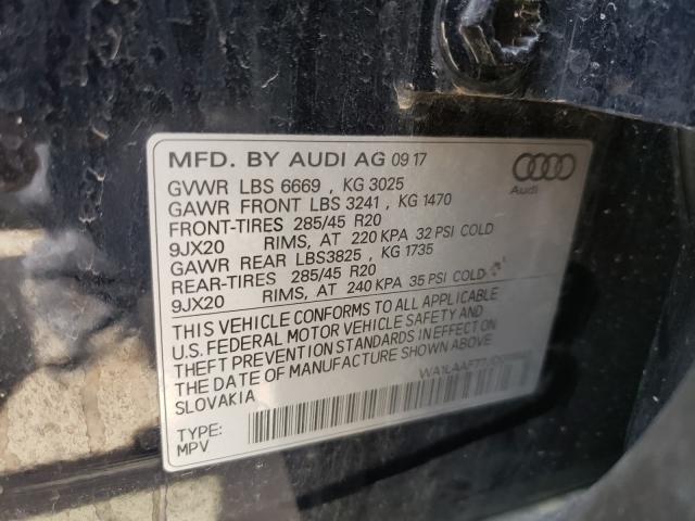 Photo 9 VIN: WA1LAAF77JD011943 - AUDI Q7 PREMIUM 