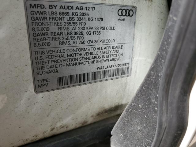 Photo 13 VIN: WA1LAAF77JD028676 - AUDI Q7 PREMIUM 