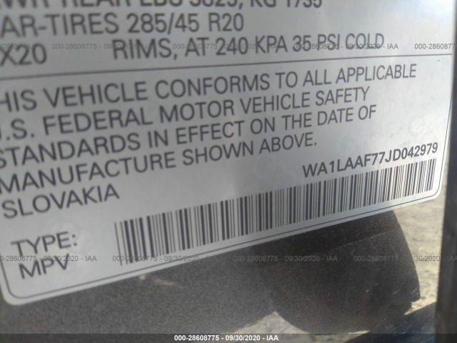 Photo 8 VIN: WA1LAAF77JD042979 - AUDI Q7 