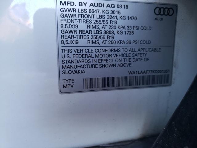 Photo 9 VIN: WA1LAAF77KD001351 - AUDI Q7 