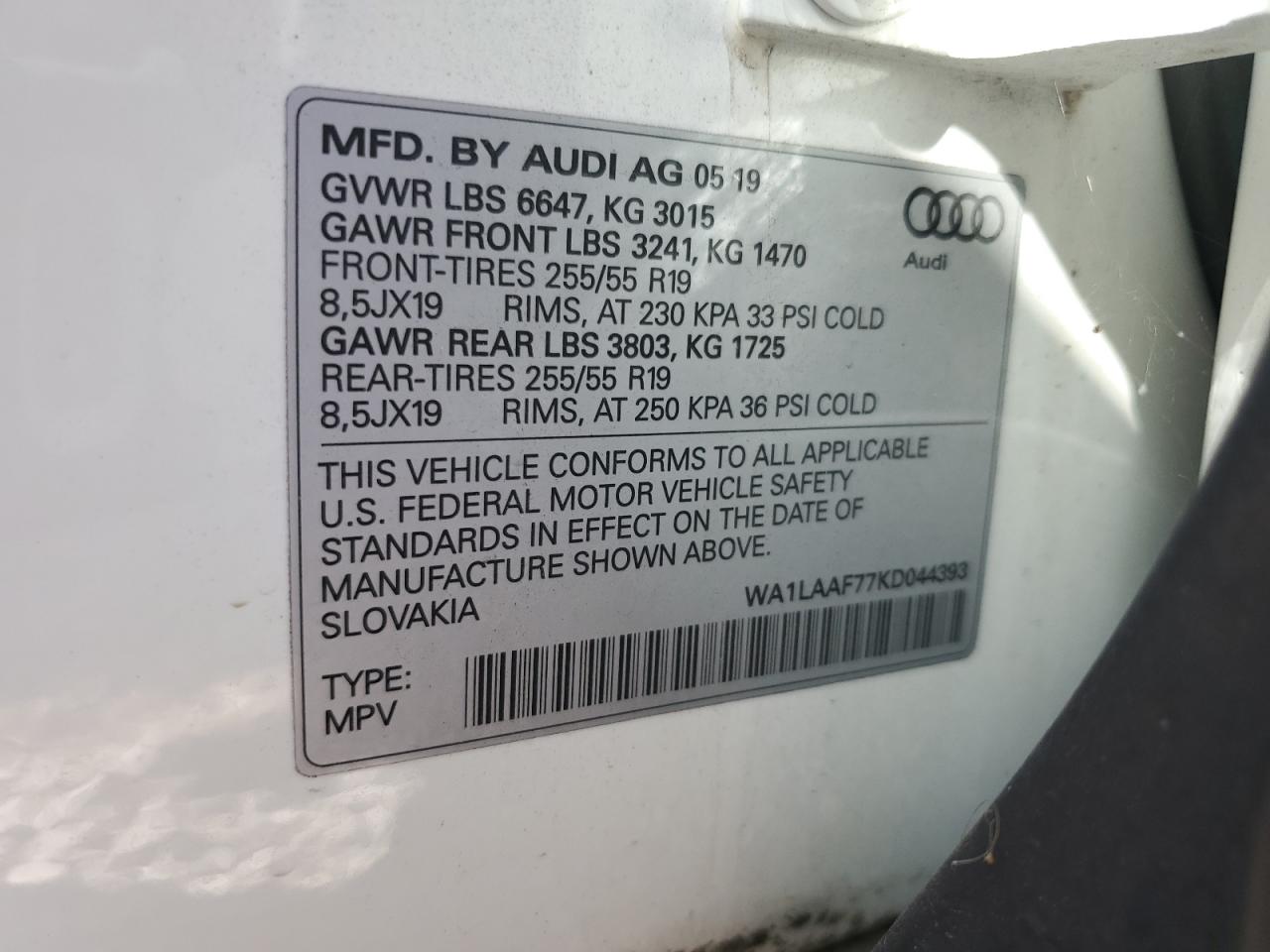 Photo 13 VIN: WA1LAAF77KD044393 - AUDI Q7 