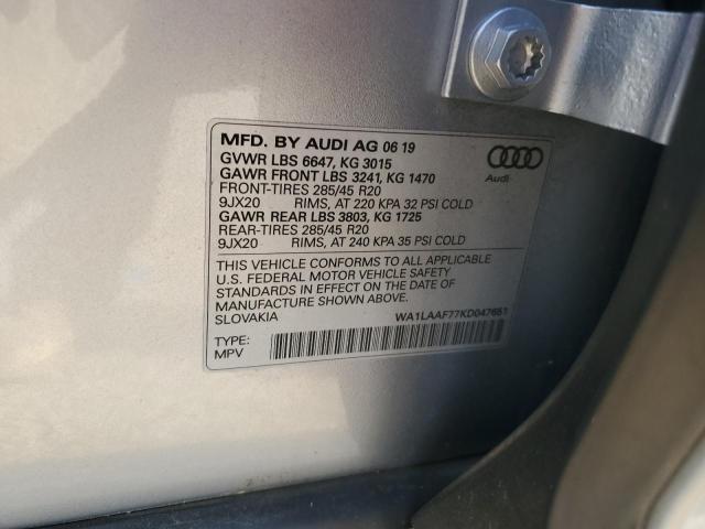 Photo 12 VIN: WA1LAAF77KD047651 - AUDI Q7 PREMIUM 