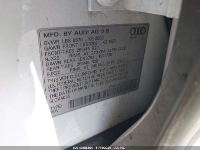 Photo 8 VIN: WA1LAAF78HD002145 - AUDI Q7 