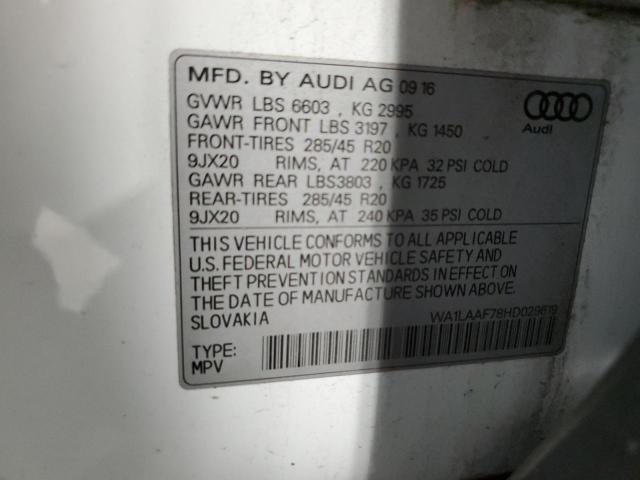 Photo 12 VIN: WA1LAAF78HD029619 - AUDI Q7 PREMIUM 