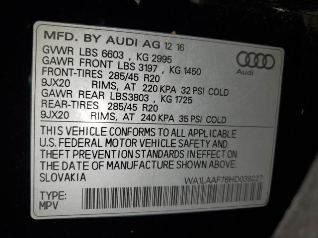 Photo 12 VIN: WA1LAAF78HD039227 - AUDI Q7 PREMIUM 