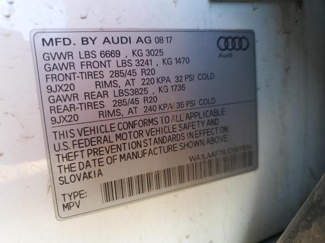 Photo 11 VIN: WA1LAAF78JD007934 - AUDI Q7 