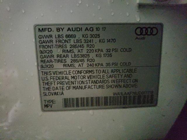 Photo 9 VIN: WA1LAAF78JD017718 - AUDI Q7 PREMIUM 