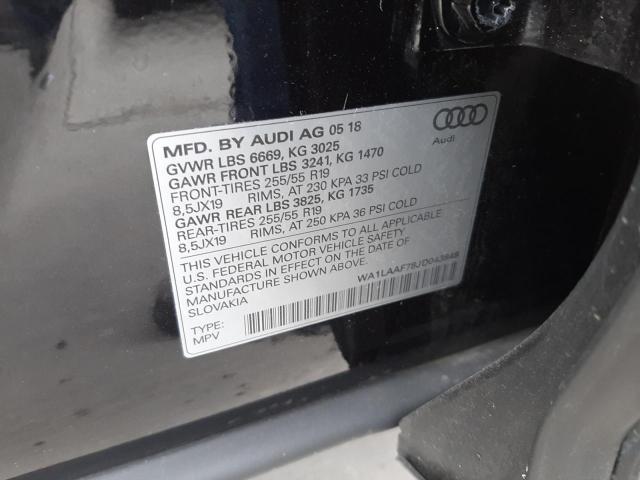 Photo 9 VIN: WA1LAAF78JD043848 - AUDI Q7 PREMIUM 